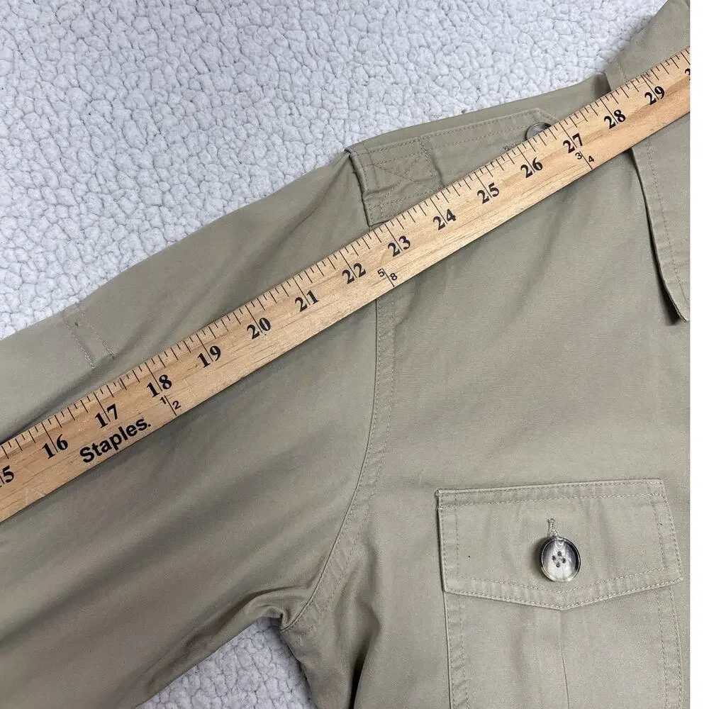 Vintage Banana Republic Safari Jacket Mens 38 Khaki Belted Bush Mill Valley 80s